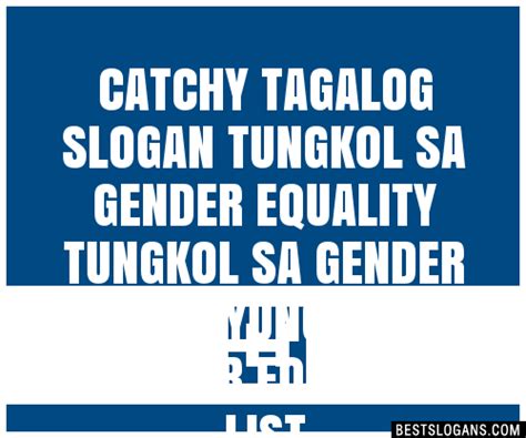 gender equality slogan tagalog